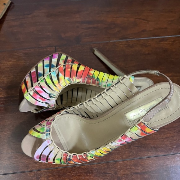 Selling my multi color Report heels great condition. - Picture 2 of 3
